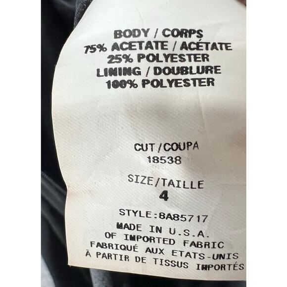 ABS Y2K Babydoll Dress 4 Black Satin Mini Rhinestone Dark Fairy Retro Vintage - Picture 12 of 14